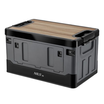Skládací přepravní box 38L s deskou, šedá