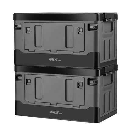 Skládací přepravní box 38L s deskou, šedá