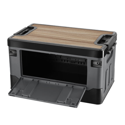 Skládací přepravní box 38L s deskou, šedá