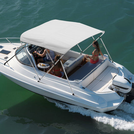 3 Bow Boat Bimini Top, 600D, 72in, Aluminum Frame