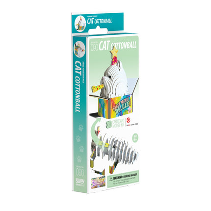 3D kartonová stavebnice – kočka, kreativní DIY projekt