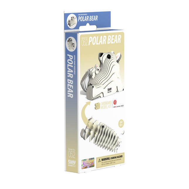 3D kartonová stavebnice – lední medvěd, kreativní DIY projekt
