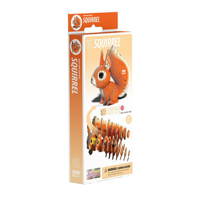 3D kartonová stavebnice – veverka, snadná montáž