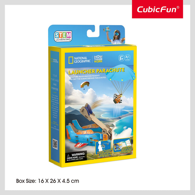 3D puzzle vystřelovač padáku – design National Geographic