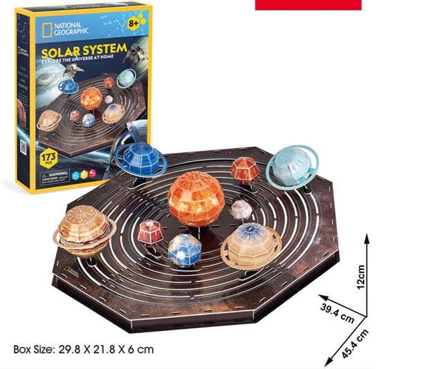 3D puzzle sluneční soustava pro děti, naučná zábavná aktivita