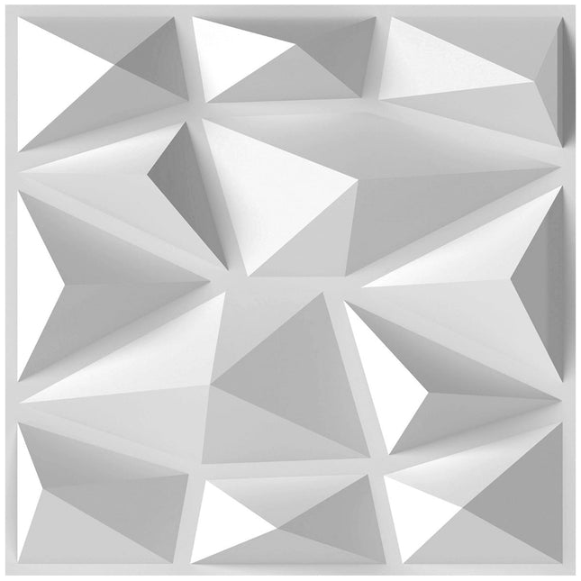 3D nástěnné panely, diamantový vzor, PVC, 100 ks, pokrytí 9㎡