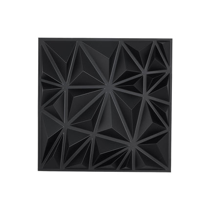 3D Wall Panels, PVC Diamond Tiles, Matte Black 33-Pack