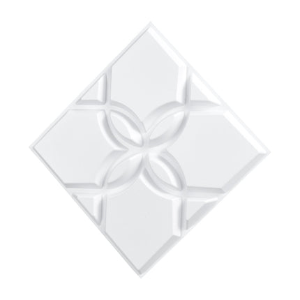 3D Wall Panels, PVC Floral Tiles, Matte White 33-Pack