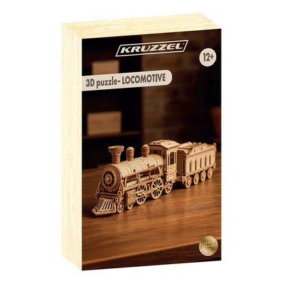 3D dřevěné puzzle parní lokomotiva, 282 dílků, od 12 let