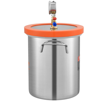 3-Gallon Vacuum Chamber, Tempered Glass Lid, 304 Steel