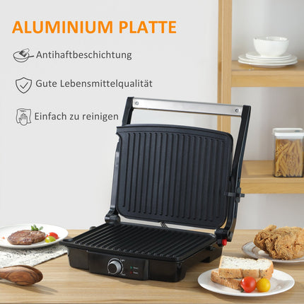 Nepřilnavý kontaktní gril 3v1, 2000W, s nastavitelným termostatem