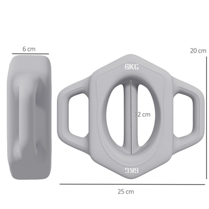 Multifunkční činka 3v1 6 kg – šetrná k podlaze, kovová