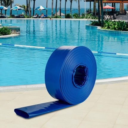 3 Inch PVC Lay Flat Discharge Hose, 32 m With Clamps