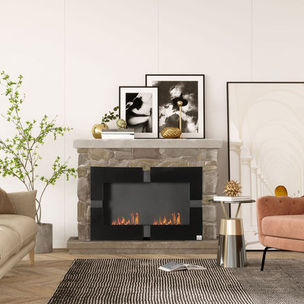 Vnitřní biokrb na etanol, černý, kov, objem 3L, 90cm