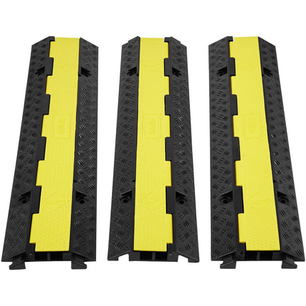 3-Pack 2-Channel Cable Protector Ramp, 12,000 lb Capacity