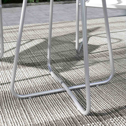 Třídílný světle šedý síťovaný bistro set na balkon a zahradu