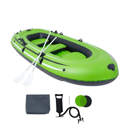 3-Person Inflatable Fishing Boat, 1100 lb, Oars & Pump