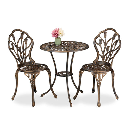 3-Piece Floral Bistro Set – Table & Chairs for Patio