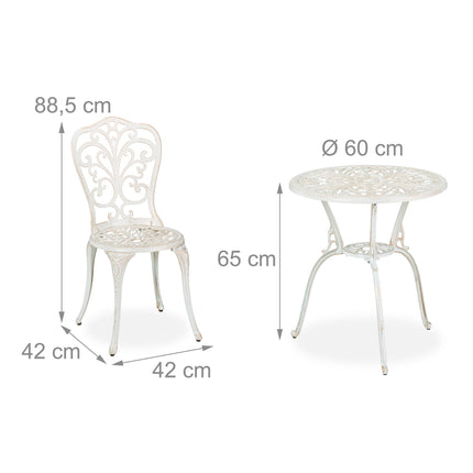 3dílný zahradní bistro set – zahradní nábytek v antickém stylu