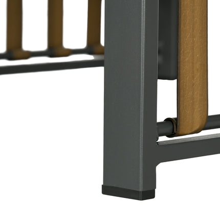 Třídílný šedý zahradní bistro set – židle a stůl s polstry