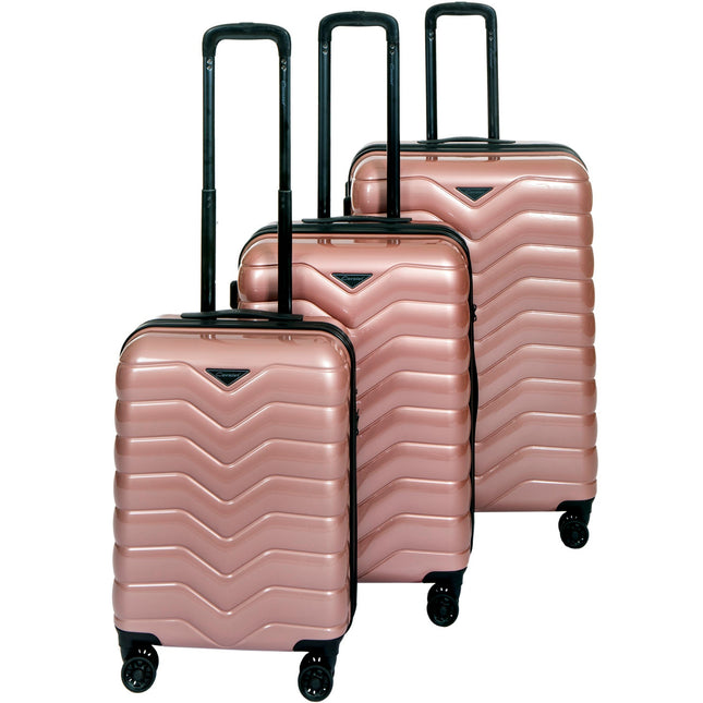 3dílná sada kufrů, růžová, Smygehuk