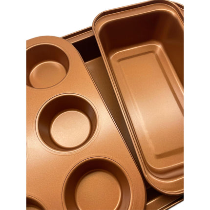 3-Piece Non-Stick Bakeware Set, Carbon Steel