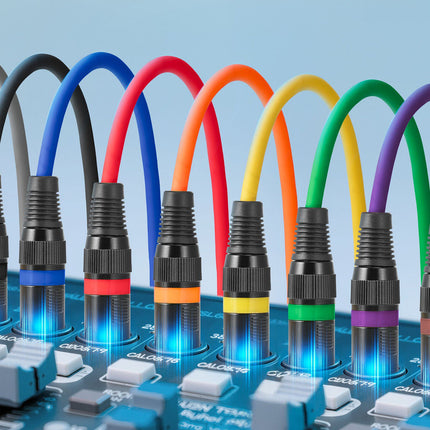 3-Pin XLR Cable 1 m, 10-Pack Shielded Male to Female