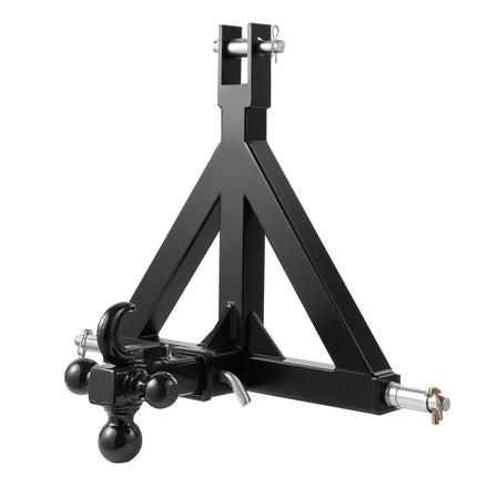 3 Point Trailer Hitch, 2 in Receiver, 3 Tow Balls