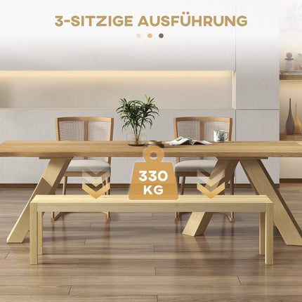 Třímístná borovicová kuchyňská lavice ve venkovském stylu, nosnost 330 kg