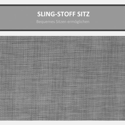 3-seater Veranda swing in aluminum with canopy, gray