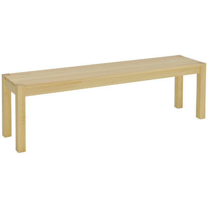 Třímístná jídelní lavice z borovice, nosnost 330 kg, 150 x 33 x 45 cm