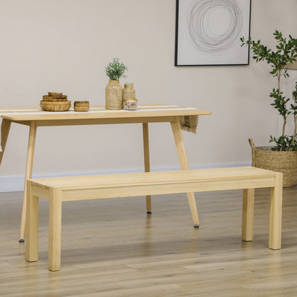 Třímístná jídelní lavice z borovice, nosnost 330 kg, 150 x 33 x 45 cm