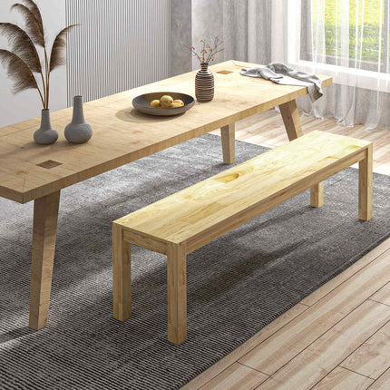 Třímístná jídelní lavice z borovice, nosnost 330 kg, 150 x 33 x 45 cm