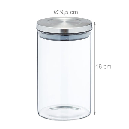 3 Storage jars 800 ml