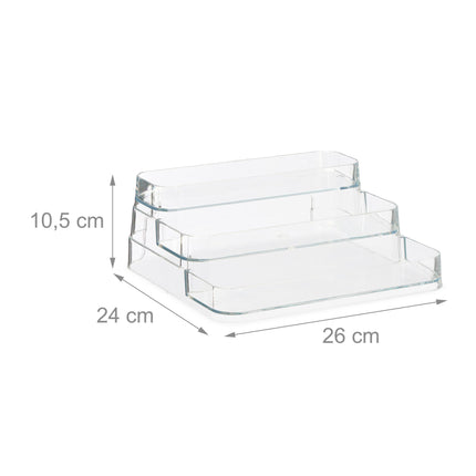 3-Tier Clear Spice Rack for Kitchen Storage