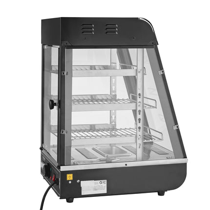 3-Tier Commercial Food Warmer Display Case, 57L, Temp Control