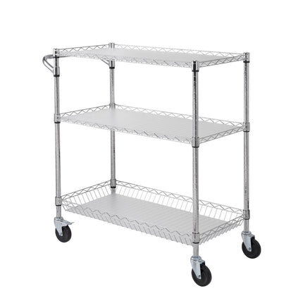 3-Tier Kitchen Utility Cart, Steel Wire, 661 lb Capacity