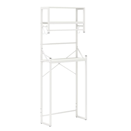 3patrový koupelnový regál nad WC, 64x24x162 cm, bílý