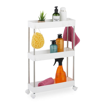 3-Tier Rolling Storage Trolley for Kitchen or Bathroom