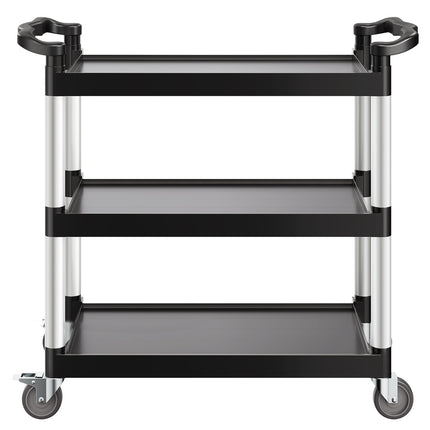 3-Tier Utility Cart, 330 lb Capacity, Swivel Wheels