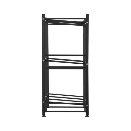 3-Tier Water Jug Rack, Holds 6 5-Gallon Bottles, Black