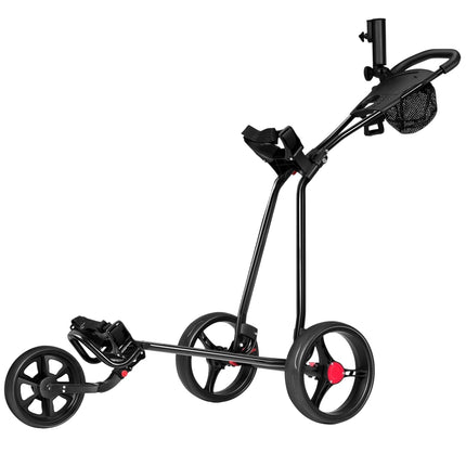 3kolový skládací golfový vozík s nastavitelnou rukojetí