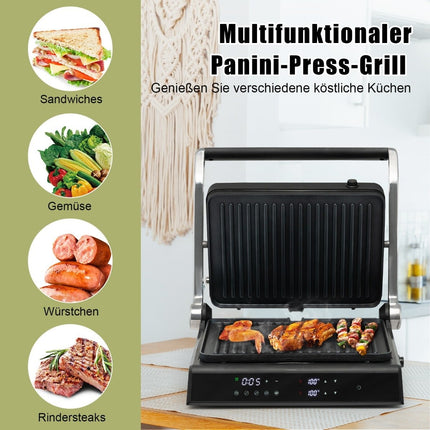 Elektrický kontaktní gril 3v1 na panini 1800W s nepřilnavými plotnami