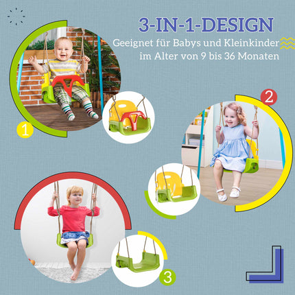 3-in-1 Adjustable Baby Swing Seat, Indoor/Outdoor Use
