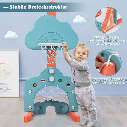 Nastavitelná dětská sportovní sada 3v1: basketbal, fotbal, golf
