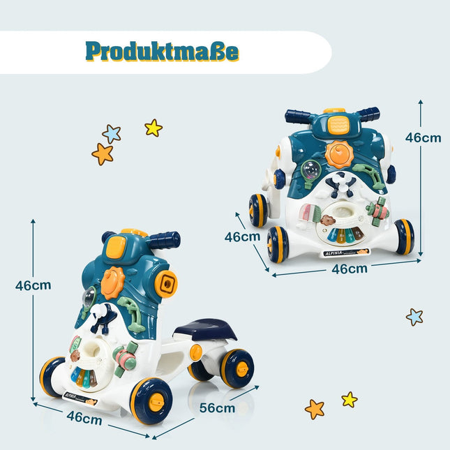 3-in-1 babywalker met lichtjes, muziek en activiteitenbord