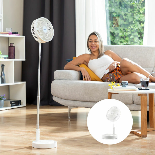 3 in 1 faltbarer wiederaufladbarer Ventilator Fandle InnovaGoods Ø7,7'' 7200 mAh