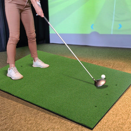 3 v 1 golfová odpalovací podložka s umělou trávou, 2 týčky, 2 zaměřovací tyče a 6 předvrtaných otvorů 60" x 47"