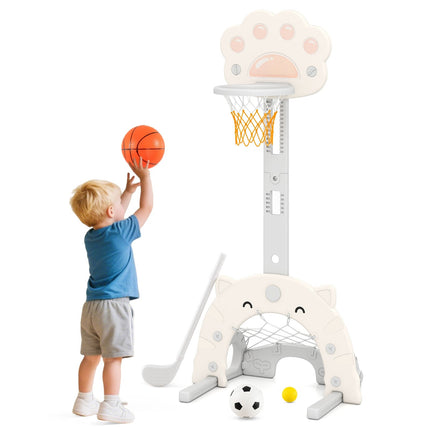 Dětské sportovní centrum 3v1: basketbal, fotbal, golf