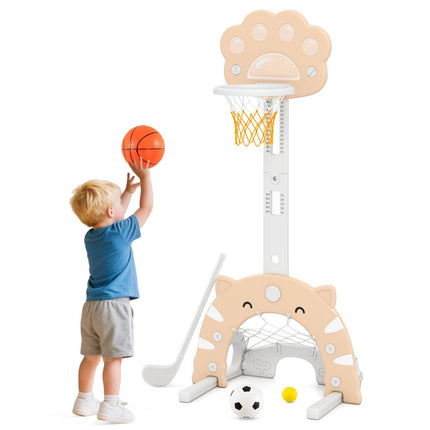 Dětské sportovní centrum 3v1: sada basketbal, fotbal a golf